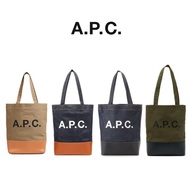 France A.P.C Cowhide Stitching Canvas Bag APC Tote