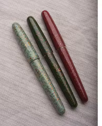 Handmade Lacquer Raw Lacquer Rhinoceros Skin Vermilion Lacquer Wood Fountain Pen Business Pen