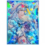 50 PCS Holographic Anime Card Sleeves for MTG Top Loading Trading Card Sleeves Deck Protector for PT