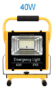 AFFORDABLE [Solar Classic] AFFORDABLE Chargeable Flood light  w/ Charger 40 Watts 60Watts and 100Wat