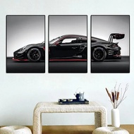 bedroom wall art Wall Sticker 3pcs  Car Series Poster Gt3rs Art Poster  Painting