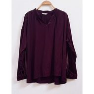Women's red linen shirt - 2 Hands (Size XL).Women's burgundy shirt - 2 Hand (Size XL)