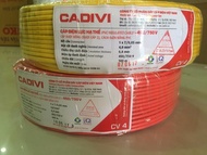 DÂY ĐIỆN ĐƠN 1.0 2.5 4.0 CADIVI CUỘN 100 MÉT CV4.0 - DÂY ĐIỆN ĐƠN 4.0 CADIVI