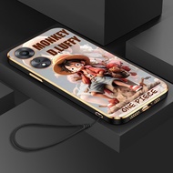 Casing OPPO A75 A76 A78 A79 A7X A83 A78 5G One Piece Phone Case Silicon Shockproof Luffy Cartoon Funny Casing Soft Cover