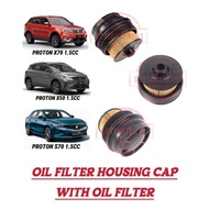 PROTON X70 X50 S70 1.5CC OIL FILTER CAP WITH FILTER/OIL FILTER HOUSING/OIL FILTER COVER PAN/PENUTUP 