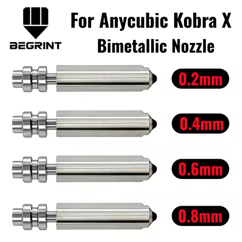 Bimetallic Nozzles For Anycubic Kobra X Combo Quick Swap Hotend Nozzle Hardened Steel 0.2/0.4/0.6/0.