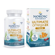 Nordic Naturals Ultimate Omega 2X Teen, Strawberry - 60 Mini Soft Gels - 1120 mg Total Omega-3s with