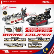 Brake Caliper Universal 2 POT 4 POT 1:1 Brcmbo P4 P2/P34 Right Hand RH PNP Bracket Caliper P4/P34
