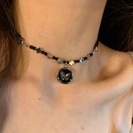 American Necklace Necklace Necklace Women Accessories yk2 yk2 Necklace Cross Necklace Dark Style y2k