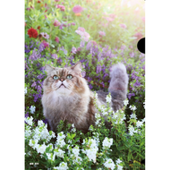 [Taipei City Stray Cat Protection Association] < God Costco Peanuts > Single-Layer L Clip/Purple Flo