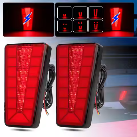 Auto Rear LED Brake Light 3rd Third Flash Warning Signal Car 12V Triangle Strobe Taillight F1V Style