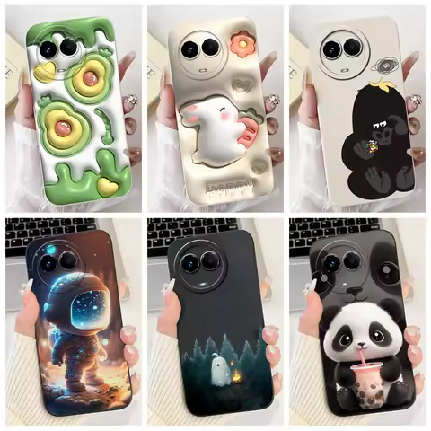 For Realme 11 11X 5G Case Lovely Cartoon Camera Protection Shockproof Silicone Soft Fundas For Realm