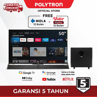 POLYTRON Smart Google TV 50 Inch Cinemax Soundbar 4K UHD PLD 50BUG5959