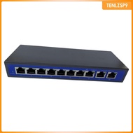[tenlzsp9] 9 Port 10/100 Mbps 8 POE Port &amp; 2 Uplink Power Over Ethernet Switch Adapter