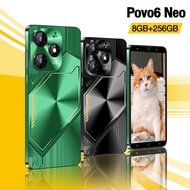 New Product Povo6 Neo 4G/5G Smartphone 6.0-inch Ultra Clear Screen Memory 8GB+256GB Battery 6800mAh 