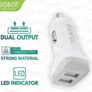 Dual USB Car Charger Plug / Dual Output Car Charger Robot / 2.4A Car Plug Charger 2 USB ports