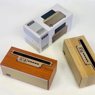 AT-🛫XM-505Wireless Bluetooth Speaker Desktop Wooden Vintage Radio Mini Portable Small Speaker Card