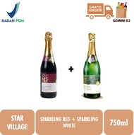 [NON ALKOHOL] Star Village Sparkling Red Grape + Sparkling White Grape 750ML/Jus Anggur Soda