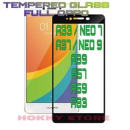 Tempered Glass Full Glue Black White Oppo Neo 9 A37 A37F A39 A57 Old A59 A71 A83 F1 F1F F1S F1+ F3 F