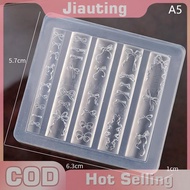 Jiauting Silicone Flower Butterfly Nail Carving Mold 3D Stamping Plate Nails Stencils DIY UV Gel Man