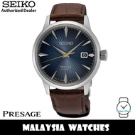 Seiko SRPK15J1 Presage "Midnight Blue Moon" Automatic Stainless Steel Case Leather Strap Men's Watch