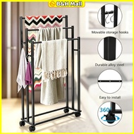 ⚡In Stock⚡ 3-Layer Towel Rack With Wheels Easy To Assemble Size 44 cm.x21cm.x91cm