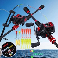 FRRTC Fishing Set 165cm 180cm Casting Fishing Rod Medium Light Ultra Light Power 7.2:1 Gear Ratio Ca