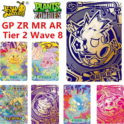KAYOU Genuine Plants Vs. Zombie Card Tier 2 Wave 8 GP ZR MR AR Full Series Anime Game Collection Car