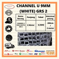 Channel U 9MM LINE 2 / ALUMINUM U LIS / LENGTH 6 METERS