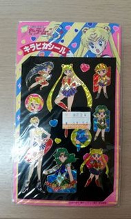 ♳收藏多年 SAILOR MOON 美小女戰士1 閃閃貼纸(一)(欲購人士務請注意為要，貨品收藏多年，故不知具否仍可用)