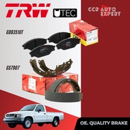 TRW Premium ผ้าดิสเบรคหน้า ก้ามเบรค หลัง Toyota Hilux Tiger 2WD LN145Tiger D4D 2WD TRW UTEC GDB 351