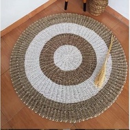 Rug Anyaman Seagrass 100120Cm / Karpet Anyaman / Karpet Bulat / Floor Minimalis Aesthetic Elegan Pre
