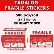 ♂ ▴ ☭ ⚐ FRAGILE STICKER LABEL Tagalog COD