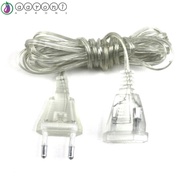 AARON1 Power Extension Cord EU Plug Outdoor LED String Light Cable Plug Christmas Lights 3M 5M Trans