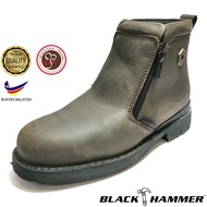 BLACK HAMMER men doble zip safety shoes safety boot|kasut safety lelaki BLACK HAMMER