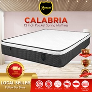 Free Shipping / Romano Calabria (12 Inch) Pocket Spring Mattress / 床 / Tilam ( Single / Super Single