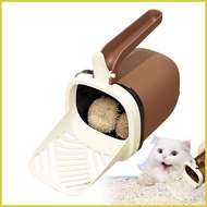Cat Litter Scoop with Holder Hangable Litter Scoop Waste Can Poop Shovel Waste Bag Holder for Pet Ch