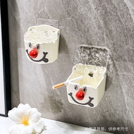 Q-6#Cute Smiley Face Ashtray Wholesale Nordic Style Domestic Toilet Bathroom with Lid Prevent Fly Ash Wall-Mounted Punch