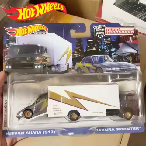Original Hot Wheels 1:64 Team Transport Cars NISSAN SILVIA S13 SAKURA SPRINTER Collection Metal Mode