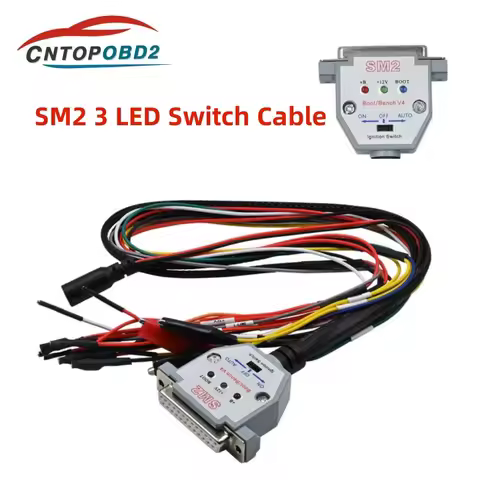 SM2 Pro Bench Cable With 3 LED Lights Switch Boot Bench For SM2 PRO J2534 VCI Read and Write ECU BAT