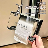 Wall-Mounted Tissue Box Paper Toilet Kitchen Living Room Bedroom Sticker Perforation-Free 5AXU
