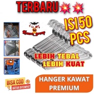 GANTUNGAN Contents 50 pcs Thick Stainless Steel Clothes Hangers Free Shipping Wire Hangers