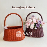 Kaluna Rattan Basket - Rattan Bag Aesthetic Flower Basket/ Rattan Storage Rattan Basket