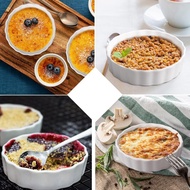 【VVL】-5 Oz Creme Brulee Ramekins Round Fluted Quiche Dishes Tart Pan Oven Safe Ramekins for Baking S