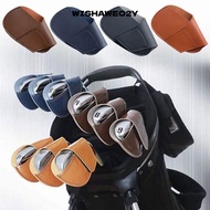 WISHAWEO2Y Golf Iron Head Cover Outdoors Leather Accessories Golf Rod Sleeve