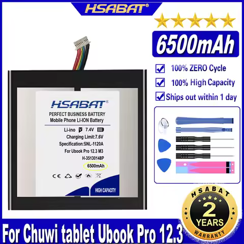 HSABAT H-35130148P 6500mAh Battery for Chuwi tablet Ubook Pro 12.3 inch M3 CWI535 Batteries