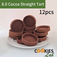12pcs - 8cm Straight Chocolate Tart Shell 12pcs/chocolate/crispy tart shell/straight tart/12pcs/hala