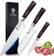 ZENG Chef Knife Sets 3.5-8 Inch Kitchen Chef Knife Set 5Cr15Mov Stainless Steel Ultra Sharp Japanese