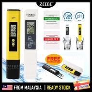 digital lcd ZEEBE Portable PH Meter + Digital TDS EC LCD Water Filter Temperature Tester Pen Acid Al