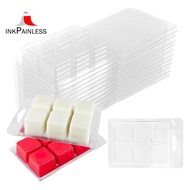 30pcs Wax Melt Container Clamshell Packaging Mold Box 6 Cavity Clear Plastic Cube Tray Wax Melt Clam